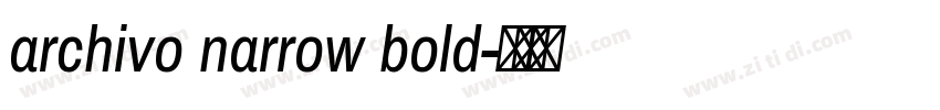 archivo narrow bold字体转换